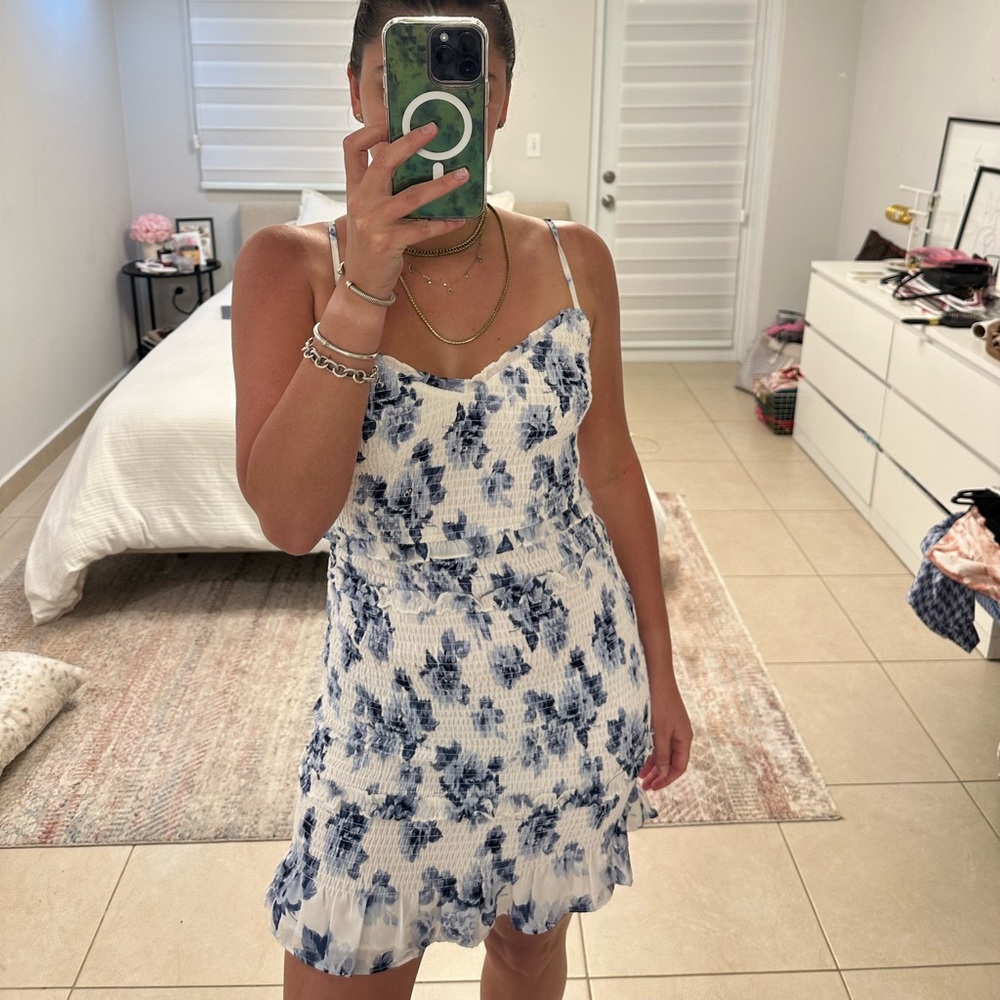 Abercrombie & Fitch Blue Floral Mini Dress
